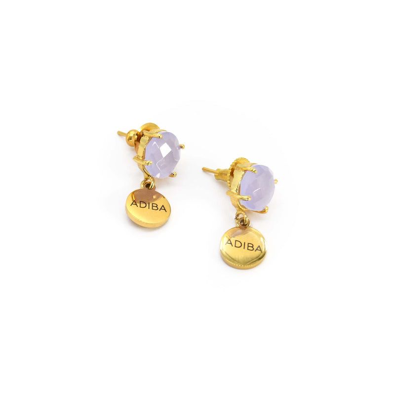 Lavender Chalcedony ADIBA Earring