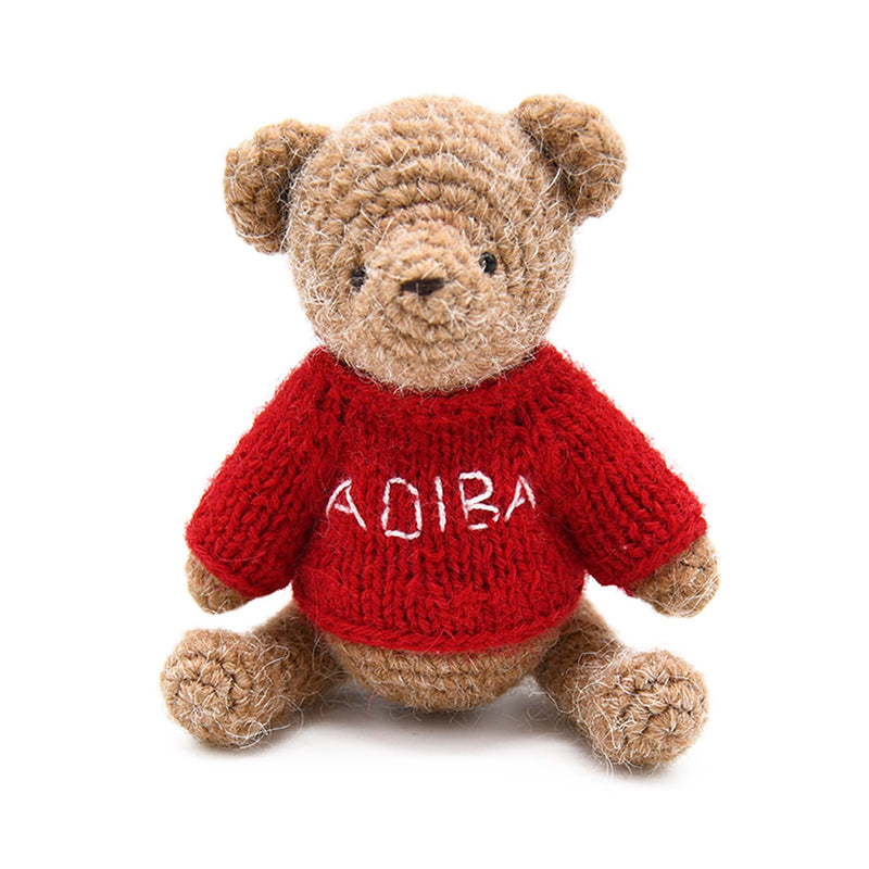 ADIBA Embroidered Bear Hoodie Sweater