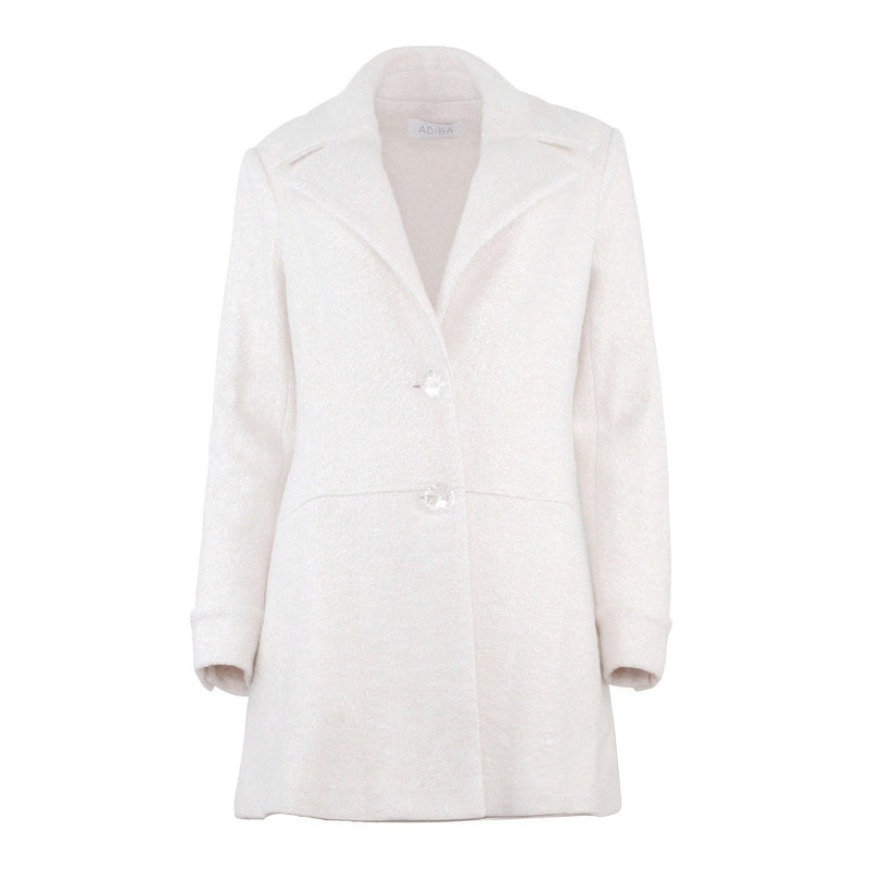 Off White & Pink Tweed Coat
