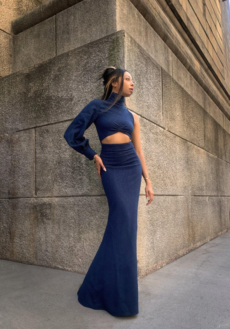 Galaxy Blue Long Dress - Made to Order ADIBA Galaxy Blue Long Dress - Made to Order ADIBA