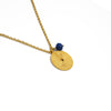 Lapis Lazuli Circular Pendant Necklace
