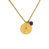 Lapis Lazuli Circular Pendant Necklace