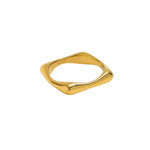 Plain Minamilist Square Stainless Steel Ring