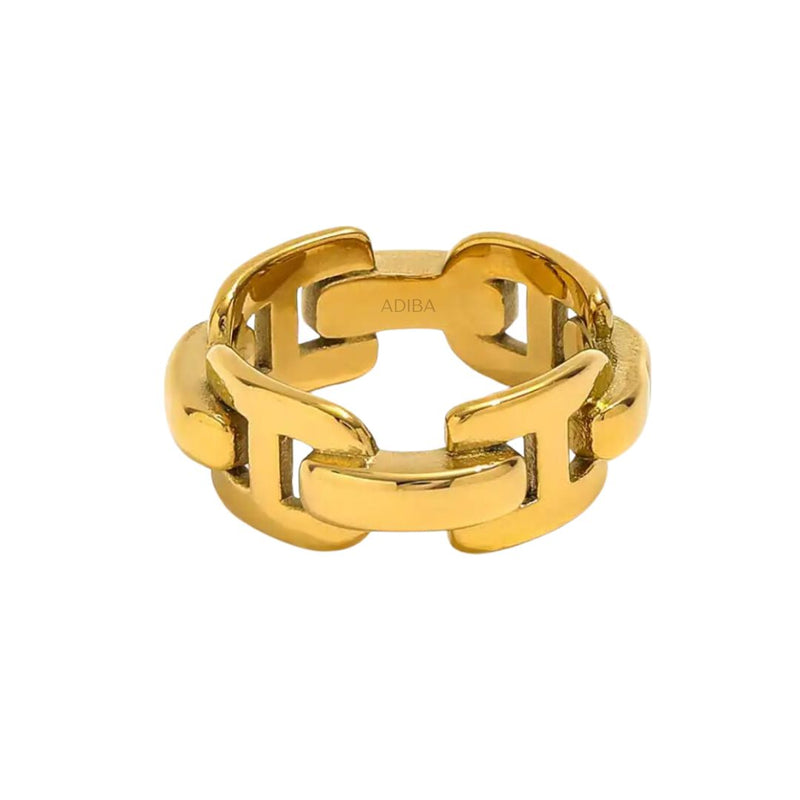 The Bond 18k Gold Plated stainless Steel Ring