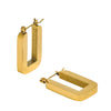 The U 18k Gold plated Stainless Steel Hoop Earrings