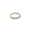 Line of Pearls 18k Gold Plated Stainless Steel Ring