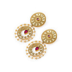 Gold Ruby ADIBA Earrings