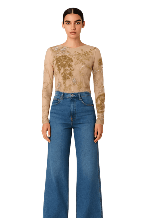 Camilla Hand Beaded Sequence Top