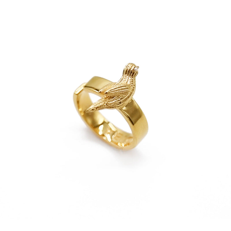Robin Pearl Gold Vermeil Ring