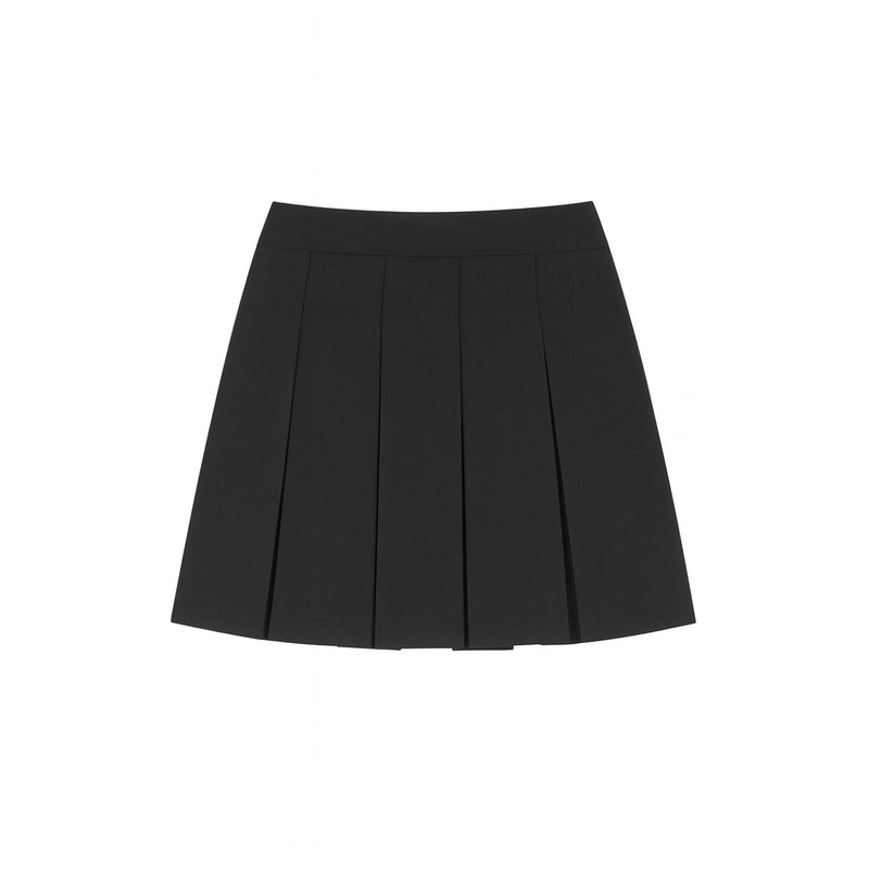 Midnight Bloom Pleated Skirt