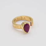 Gold Ruby Vermeil Resizable Ring
