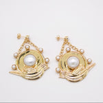Robin Pearls Gold Vermeil Earrings