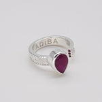 Silver Ruby Resizable Ring