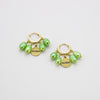 Ming Green Pearl Hoop Earrings