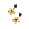 Floral Sapphire & Lapis Lazuli Earrings