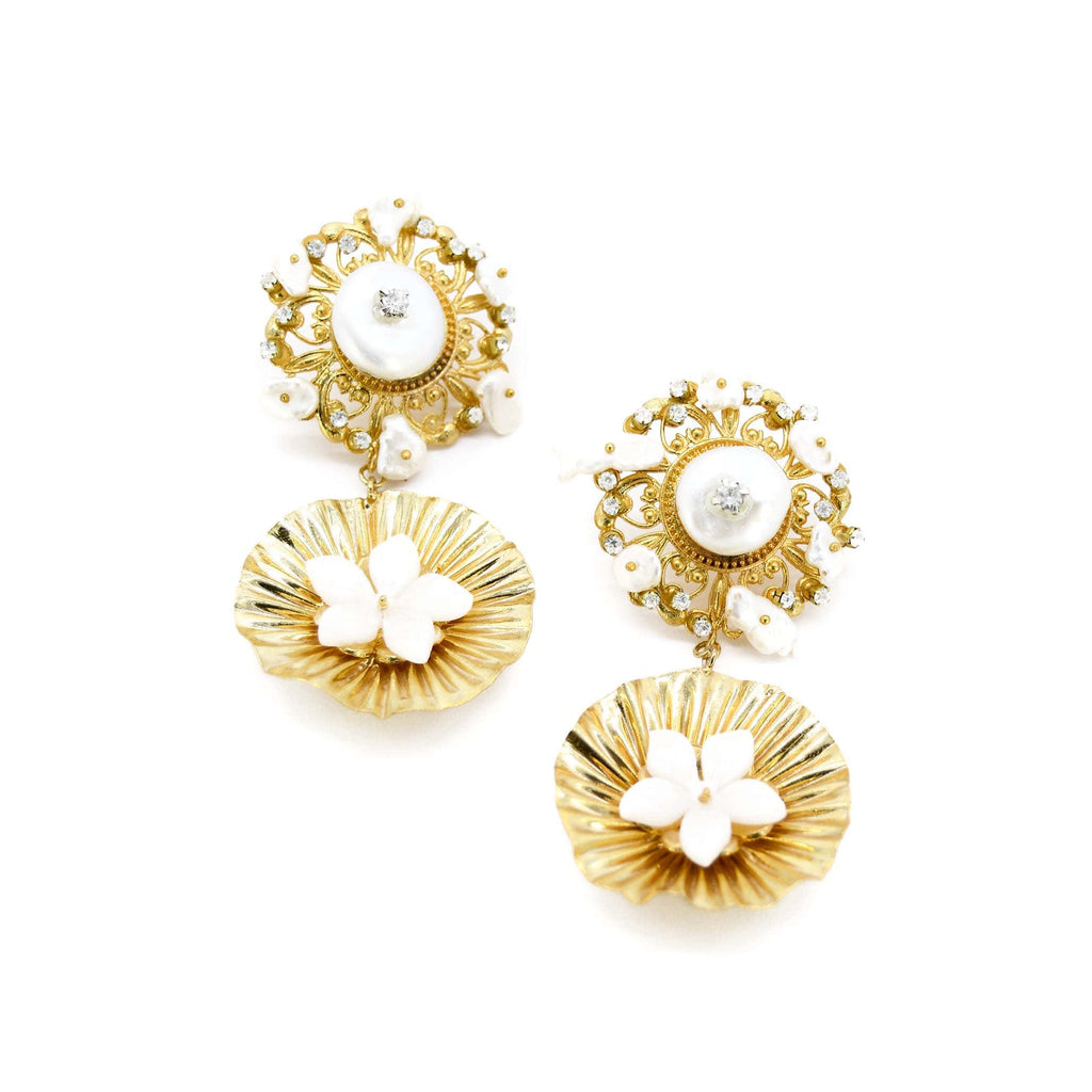 GARDENIA FLOWER EARRING