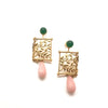 Pink Jade Stone Earring
