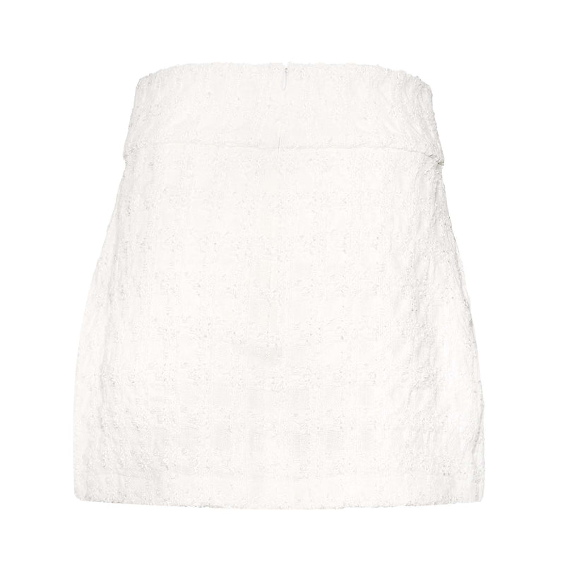 Pearl White pleated skirt