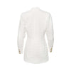 Pearl White Double Breasted Long Blazer