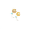 Amazonite & Shell Pearl Sunflower Earring