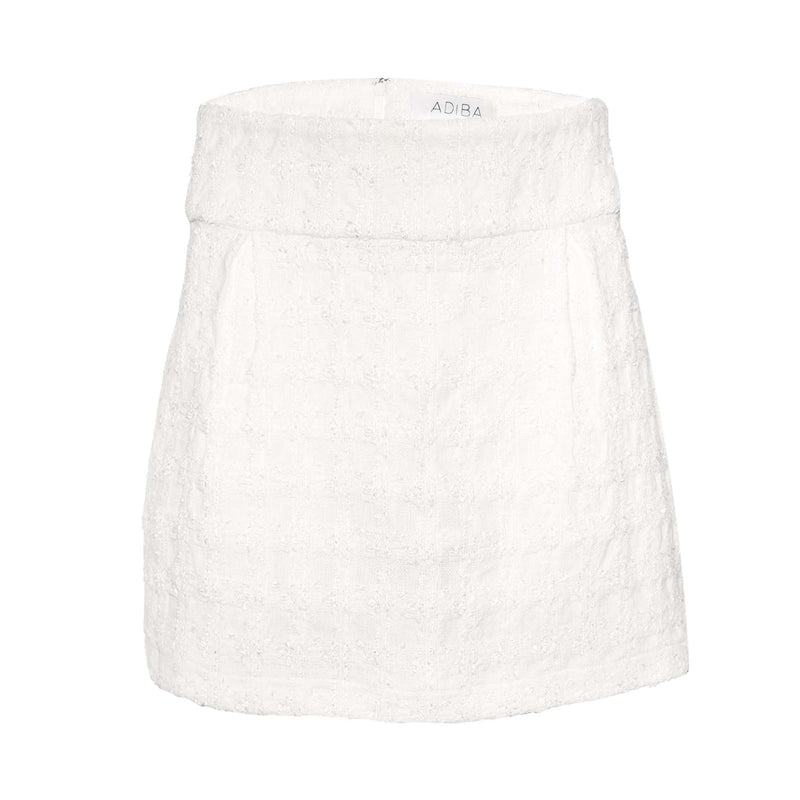 Pearl White pleated skirt
